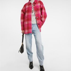 ISABEL MARANT ÉTOILE
Harveli oversized checked flannel coat NWT